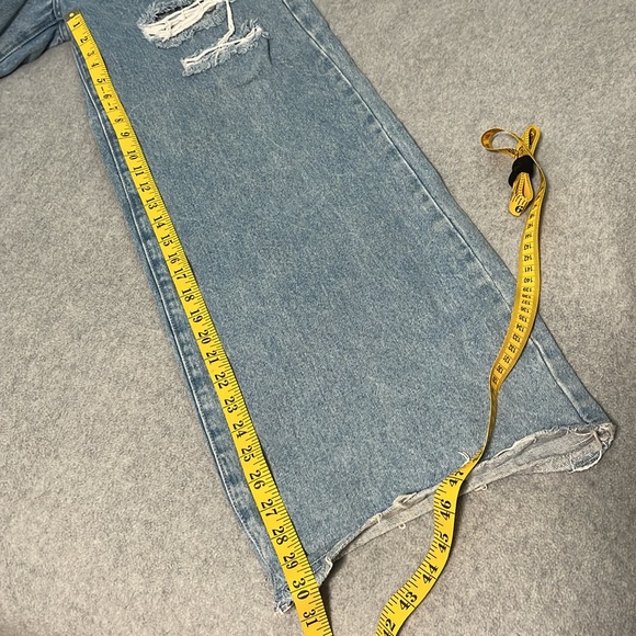 Princess Polly Distressed Wide Jeans Size 6 High Rise Baggy Grunge Skater Street - Picture 7 of 9